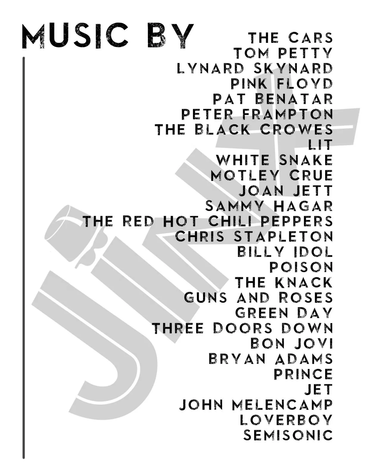 Jinx songlist graphic